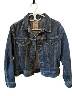 Classic Dark Wash Denim Jacket - Blue